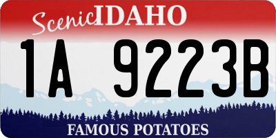 ID license plate 1A9223B