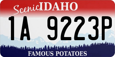 ID license plate 1A9223P