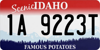 ID license plate 1A9223T