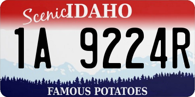ID license plate 1A9224R
