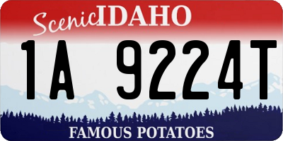 ID license plate 1A9224T