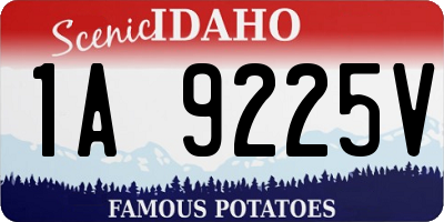 ID license plate 1A9225V