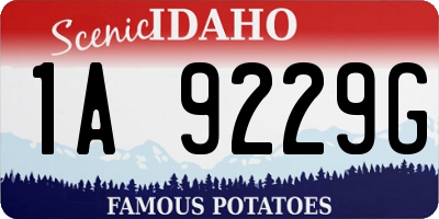 ID license plate 1A9229G