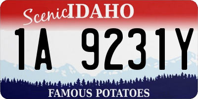 ID license plate 1A9231Y