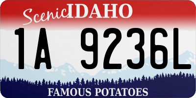 ID license plate 1A9236L