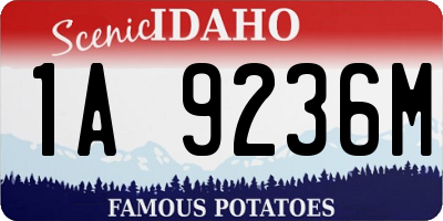 ID license plate 1A9236M