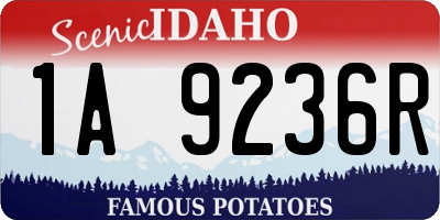 ID license plate 1A9236R