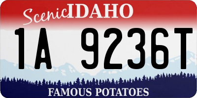 ID license plate 1A9236T