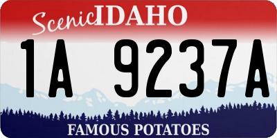 ID license plate 1A9237A