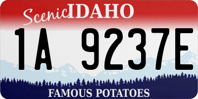 ID license plate 1A9237E