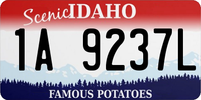 ID license plate 1A9237L
