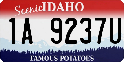 ID license plate 1A9237U