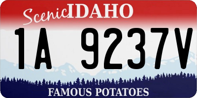 ID license plate 1A9237V