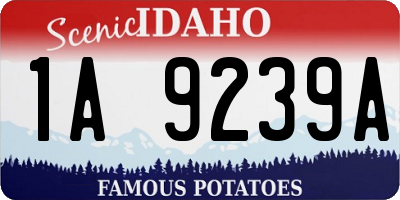 ID license plate 1A9239A