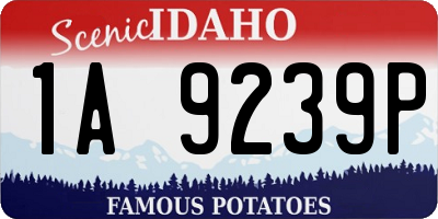ID license plate 1A9239P