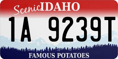 ID license plate 1A9239T