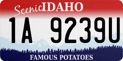 ID license plate 1A9239U