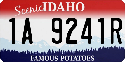 ID license plate 1A9241R