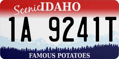 ID license plate 1A9241T