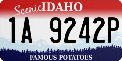 ID license plate 1A9242P