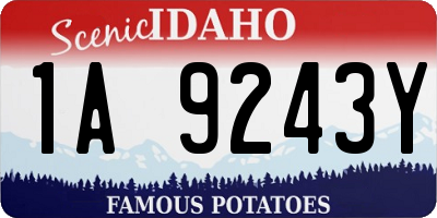 ID license plate 1A9243Y