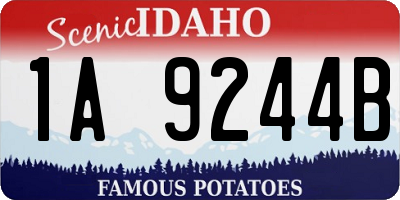 ID license plate 1A9244B