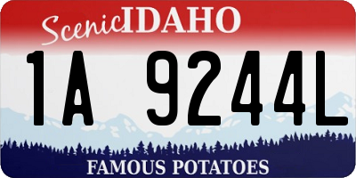 ID license plate 1A9244L