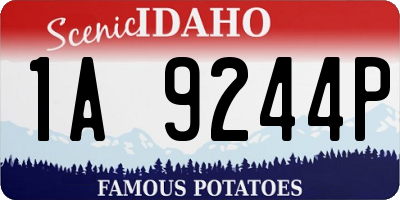 ID license plate 1A9244P