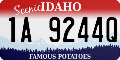 ID license plate 1A9244Q