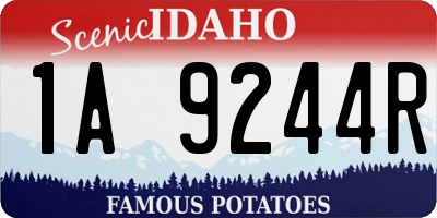 ID license plate 1A9244R