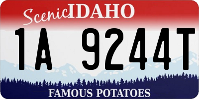 ID license plate 1A9244T