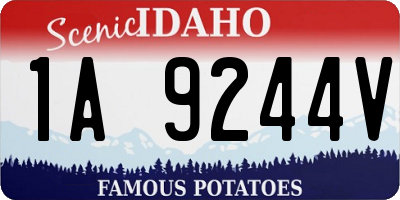 ID license plate 1A9244V