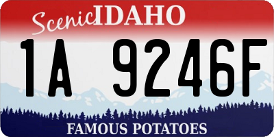 ID license plate 1A9246F