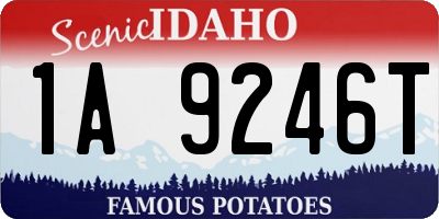 ID license plate 1A9246T