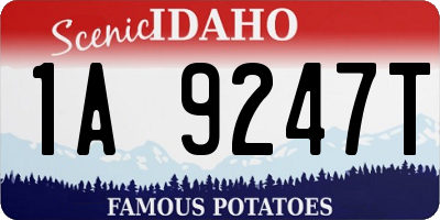 ID license plate 1A9247T