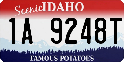 ID license plate 1A9248T
