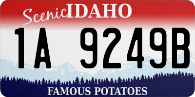 ID license plate 1A9249B