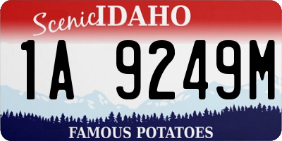 ID license plate 1A9249M