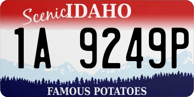 ID license plate 1A9249P