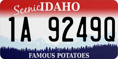 ID license plate 1A9249Q