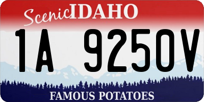 ID license plate 1A9250V