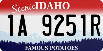 ID license plate 1A9251R
