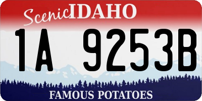 ID license plate 1A9253B