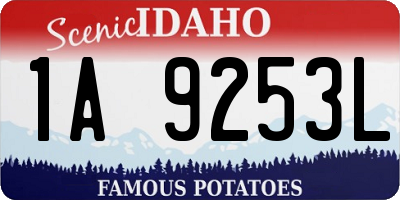 ID license plate 1A9253L