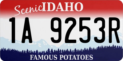 ID license plate 1A9253R