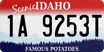 ID license plate 1A9253T
