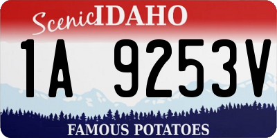 ID license plate 1A9253V
