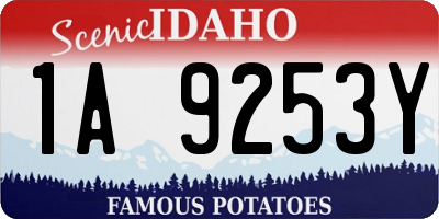 ID license plate 1A9253Y