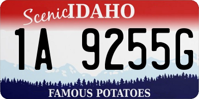 ID license plate 1A9255G