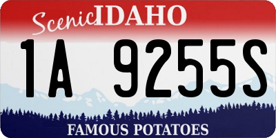 ID license plate 1A9255S